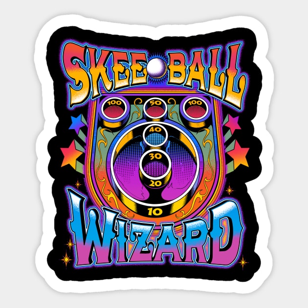 Skee Ball Wizard Sticker by DeepFriedArt